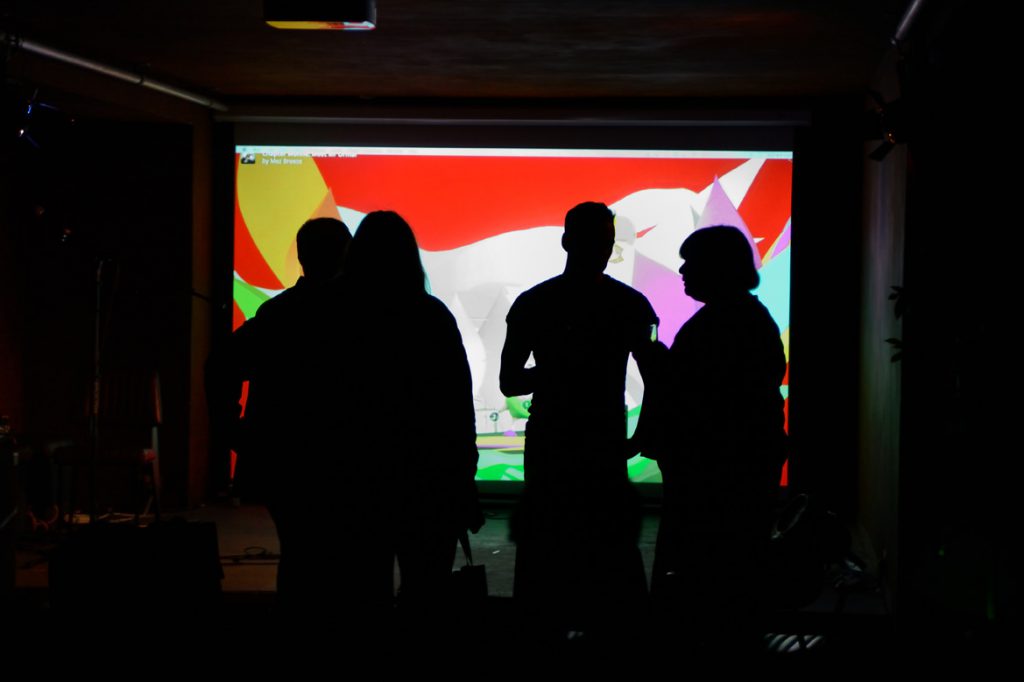 Mez Breeze, VR Literature, screened at Launch Party, ROST. Photo: Andrew Mckenna
